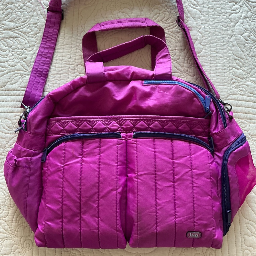Lug Boxer Pink bag, Large Gym/Overnight/ Lunch/picnic/ Baby Organizer Bag